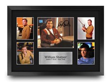 William Shatner Star Trek A3 Framed Signed Autograph Picture Gift for Movie Fans