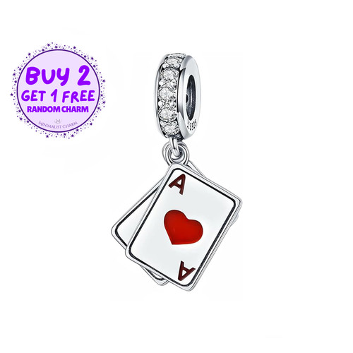 Cards dangle charm - cards, charm,