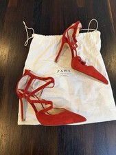 Zara Women's Red Suede Strappy