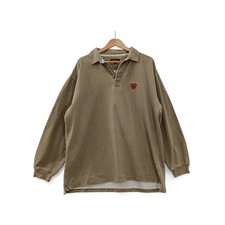 Mulberry Polo Shirt Size XL Brown Vintage Embroidered Logo Menswear - Preloved