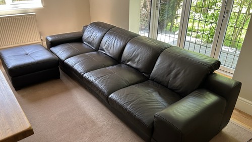 Leather seater sofa with - seater,