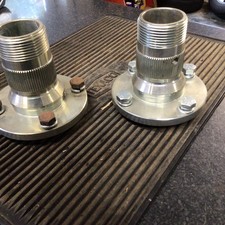 PAIR MG  MGB GT ROADSTER TUBE AXLE  REAR  WIRE WHEEL CONVERSION HUB HUBS 8TPI