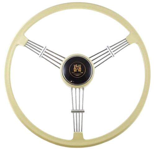 Steering wheel ivory color - wheel,