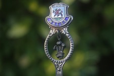 Vintage Spoon Wales Welsh Dragon Souvenir Fleur De Lis British Gift 