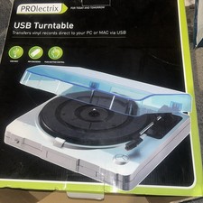 USB Turntable PROlectrix  Transfer Vinyl Record To Your Pc Or MAC Via USB
