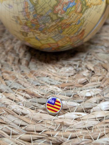 Balearic islands flag - map, pin