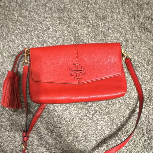 Tory burch small red pebbled - tory,