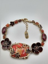 Gorgeous Erickson Beamon Floral Gold Tone Bracelet