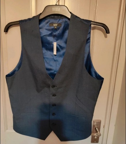 George men blue waistcoat - george,
