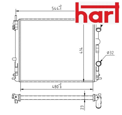 Coolant radiator 603 882 - radiator,