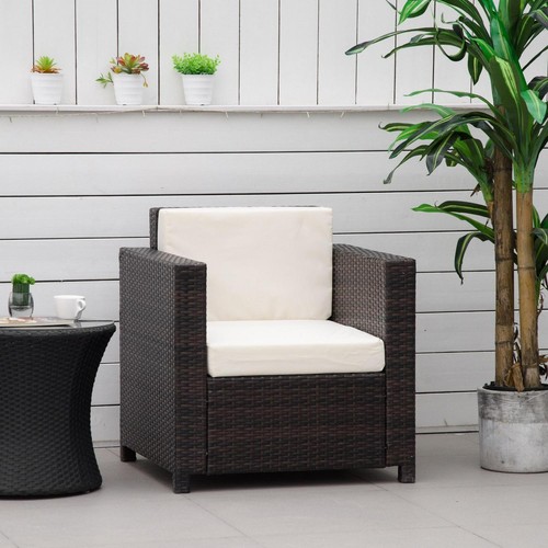 Single seater rattan chair pe - rattan,
