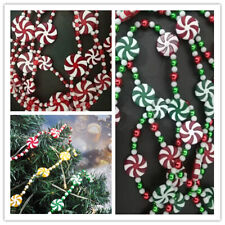 Candy Cane Sweets Red White/Green Garland Chain Bauble Christmas Tree Decoration