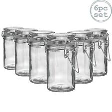 Glass Storage Jars Airtight Clip Top Lid Food Preserve Preserving Jar 70ml x6