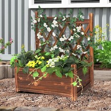Garden Wooden Lattice Planter