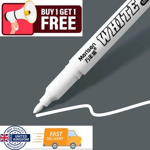 White permanent marker pens - white,