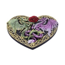 Dragon Love Heart Incense Burner 14Cm NEW