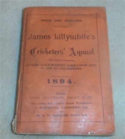 Lillywhite annual for 1894 - lillywhite,