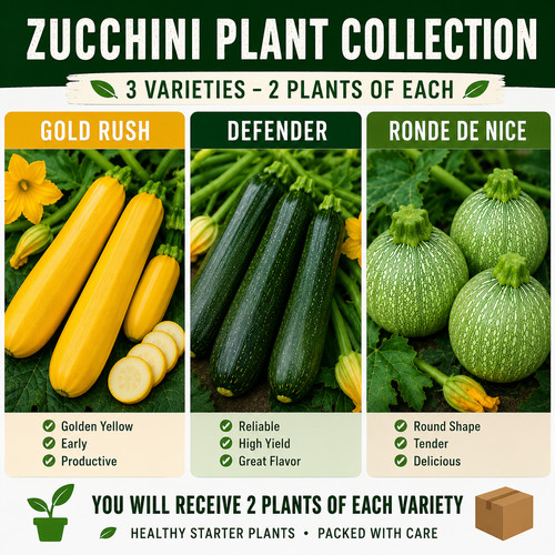 Zucchini plug plants - zucchini,
