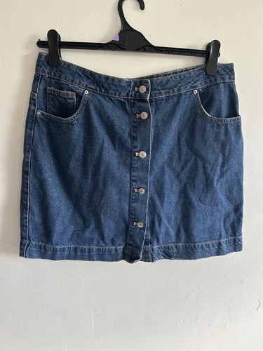 Papaya blue denim mini skirt