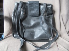 Lovely Smooth Leather Grab Bag by Jane Shilton Black Leather Handbag