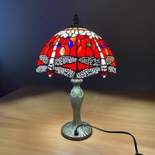 Tiffany style Red Dragonfly