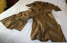 Ladies Trousers Suit. Brown/Green Colour. V Neck. Button Front. Size 12. New