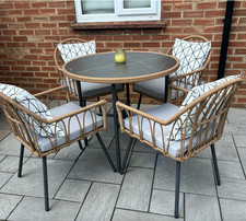 Rattan garden dining set - rattan,