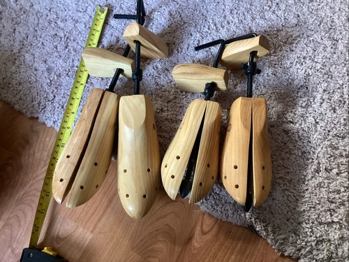 Pair wooden shoe stretchers - wooden,