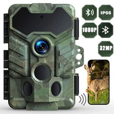 WiFi Bluetooth 1080P Wildlife Camera Trap 32MP Infrared Night Vision  Trail Cam