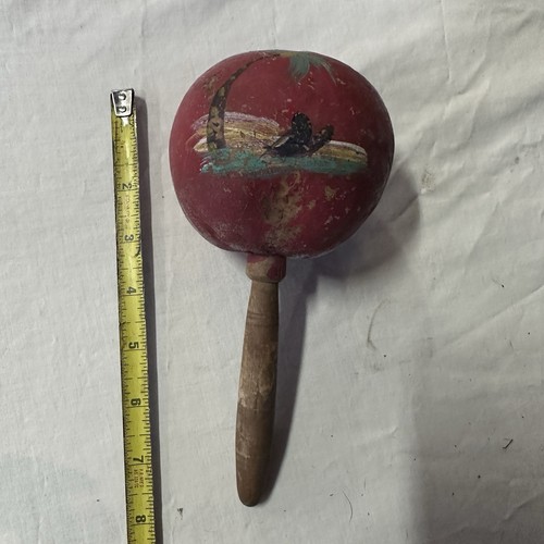 Vintage mexican gourd maraca - mexican,