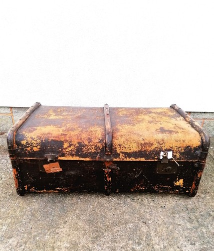 Antique steamer trunk luggage - antique,