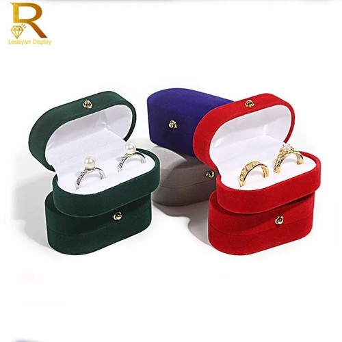 Double ring box velvet - ring,