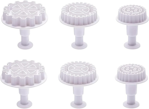 6pcs gear cookie cutters - 6pcs,