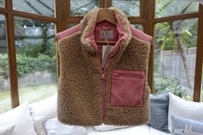 Pull and Bear Gilet Crop Style Jacket, Teddy/Boucle plus contrasting Pink BNWT