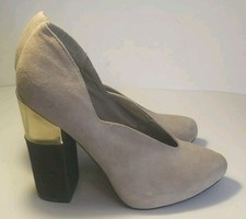 OFFICE LONDON SIZE 4 BEIGE SUEDE COURT SHOE A4009292547
