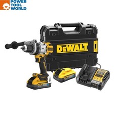 DeWalt DCD1007H2T 18v XR Brushless Combi Hammer Drill Inc 2x 5.0Ah Powerstack...