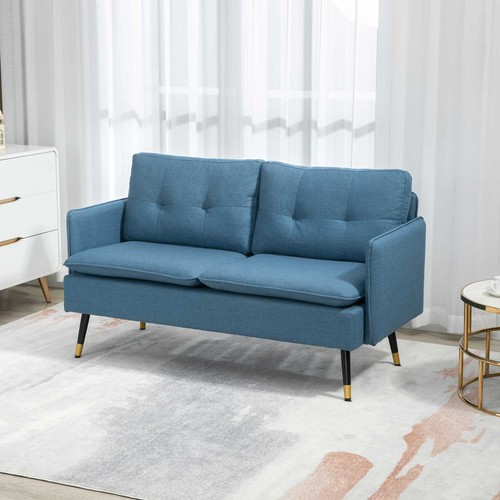 Modern two seater sofa - seater, button