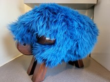 SHEEP FOOTSTOOL-LUXURY GENUINE