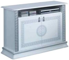 NEW VENUS DESIGN WHITE & SILVER ITALIAN HIGH GLOSS TV UNIT