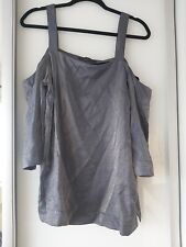 silver grey cold shoulder top next