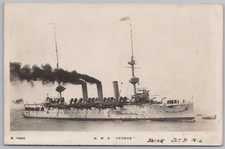 HMS HERMES British Protected Cruiser RP Postcard by Beken of Cowes