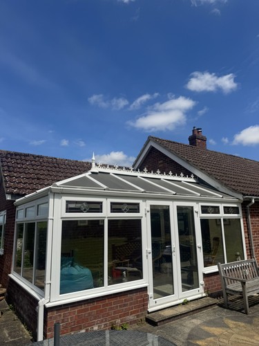 Conservatory white upvc with - conservatory,