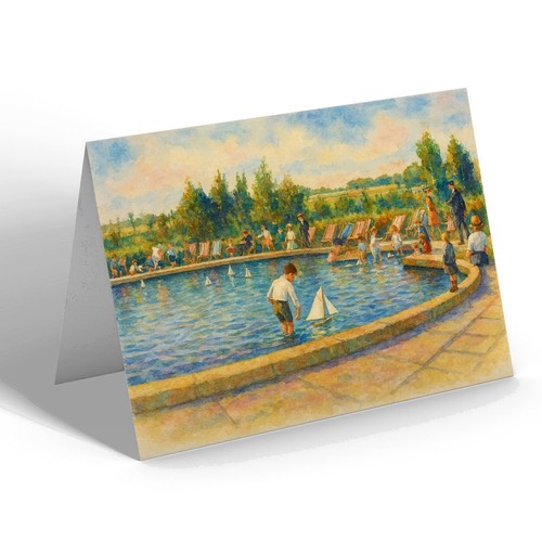 Greeting card paddling pool - -,