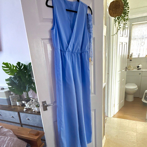 Women blue neck - blue, v-neck