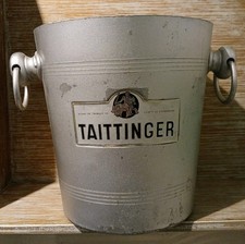 Vintage Shabby Chic French TAITTINGER Champagne Ice Bucket Ideal Planter 20cm H