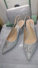 ROLAND CARTIER LOW HEEL SILVER