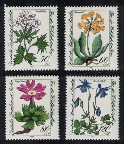 Berlin flowers 1983 mnh - flowers, 4v