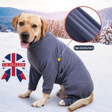 Dog Winter Clothes Warm Fleece Bodysuit Pajamas Four Legs Jumper Apparel -UK.