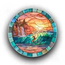 Hawaiian Surfer Rising Wave