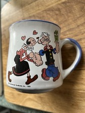 Vintage Collectible Mug Popeye and Olive Oil 1981